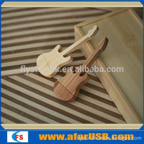 Wooden guitar usb flash drive elegant and environmental protective